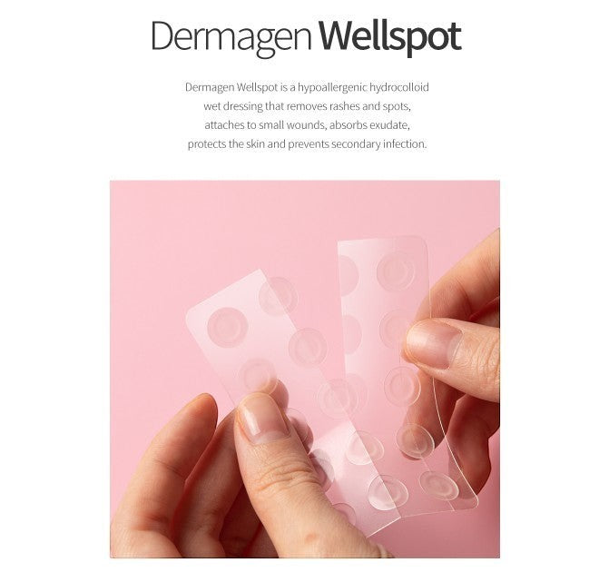 Dermagen Wellspot Hydrocolloid Acne Patches – Healing Pimple Stickers for Zits and Blemishes (Korean Skincare)