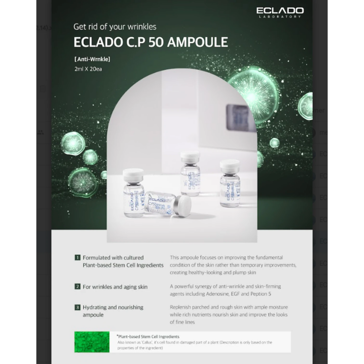 ECLADO C.P. 50 Ampoule