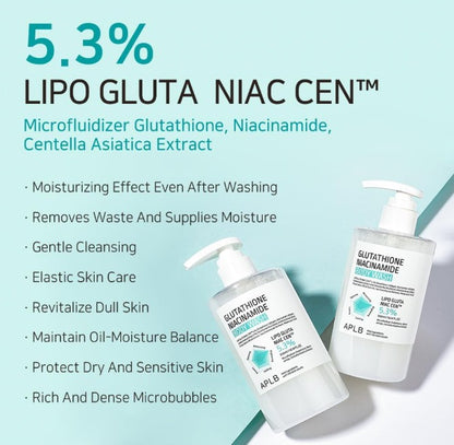 APLB Glutathione Niacinamide Body Wash - 300ml (10.14 fl. oz.)