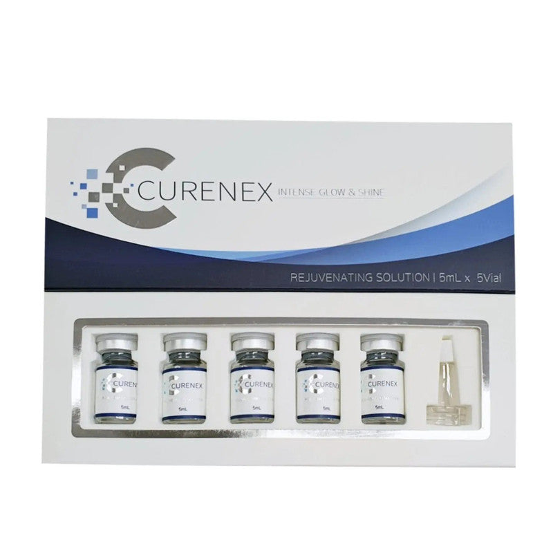DIY Skincare Lab™ Curenex Intense Glow and Shine PDRN skin booster set with five 5ml vials and applicator