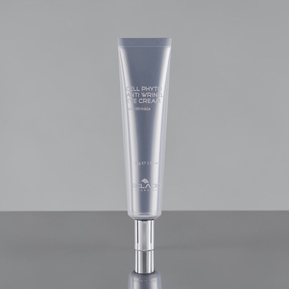 DIY Skincare Lab™ ECLADO Cell Phyto Anti-Wrinkle Eye Cream in a sleek silver 30ml tube for mature skin care.