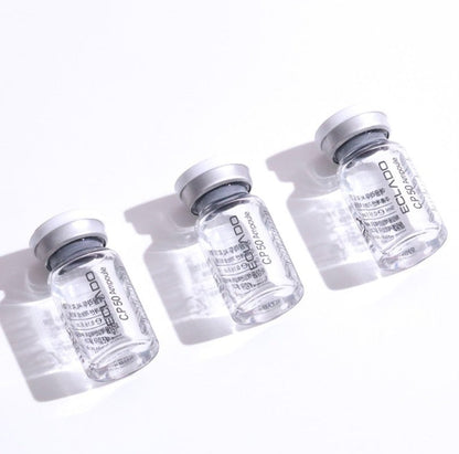 DIY Skincare Lab™ ECLADO C.P. 50 Ampoule glass vials for professional anti-aging firming and skin elasticity care.