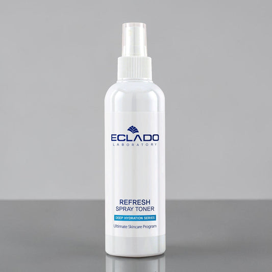 DIY Skincare Lab™ ECLADO Refresh Spray Toner in a white 200ml bottle for instant facial hydration and pH balancing.