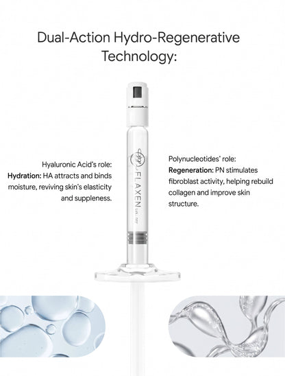DIY Skincare Lab™ Elaxen HA-PN skin revitalization serum syringe with hyaluronic acid and polynucleotide technology