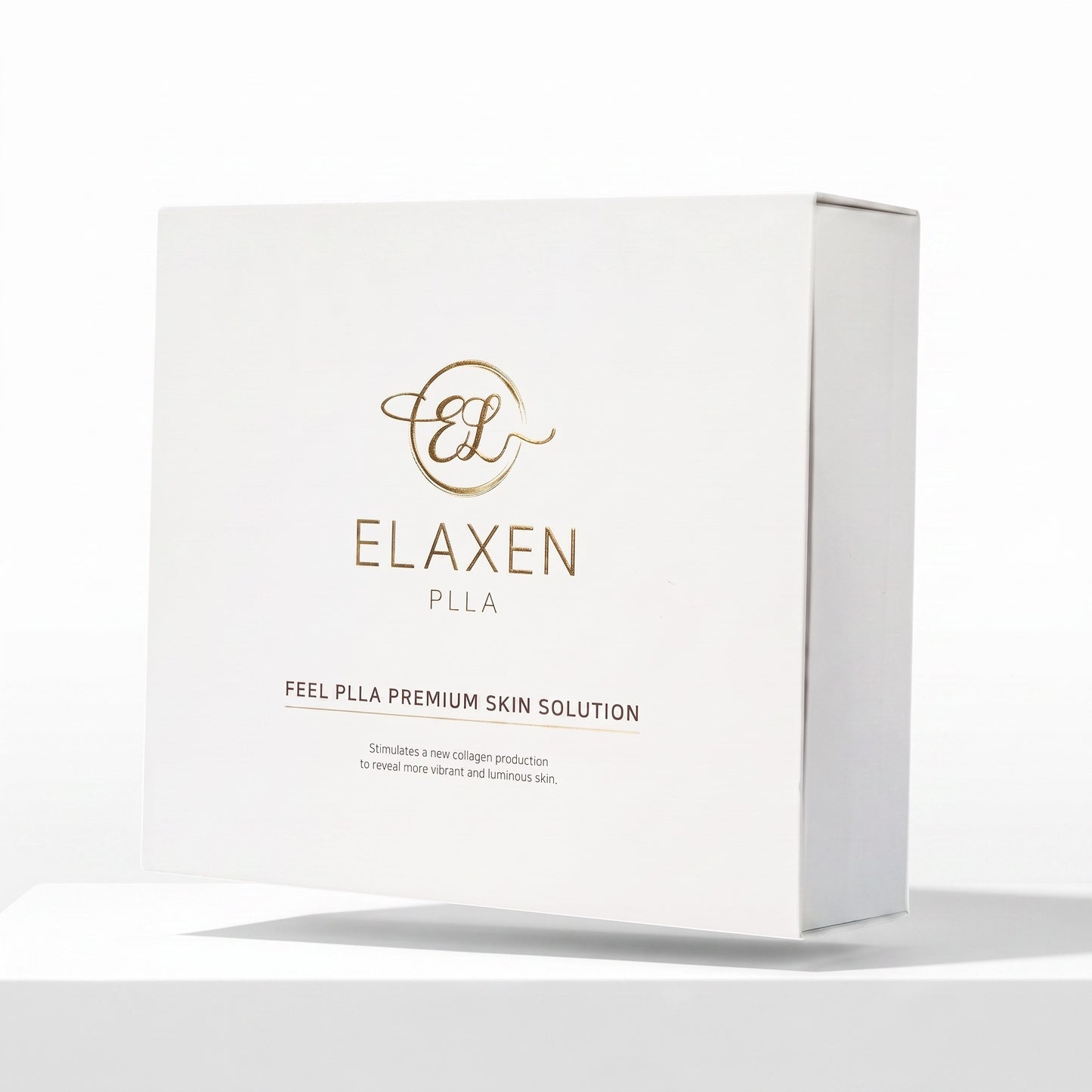 DIY Skincare Lab™ Elaxen PLLA premium skin solution box featuring elegant white packaging with gold branding.