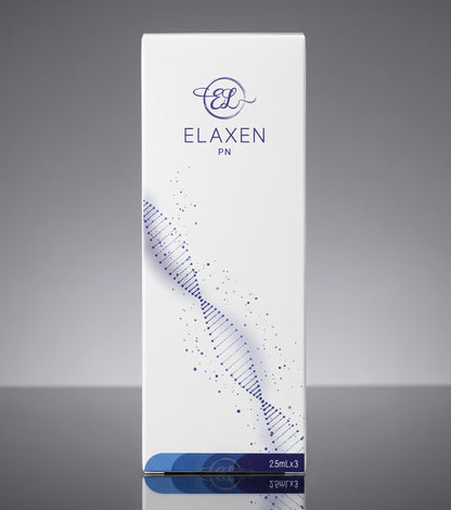 DIY Skincare Lab™ Elaxen PN skin revitalizing system box featuring a white design with a blue DNA helix graphic.