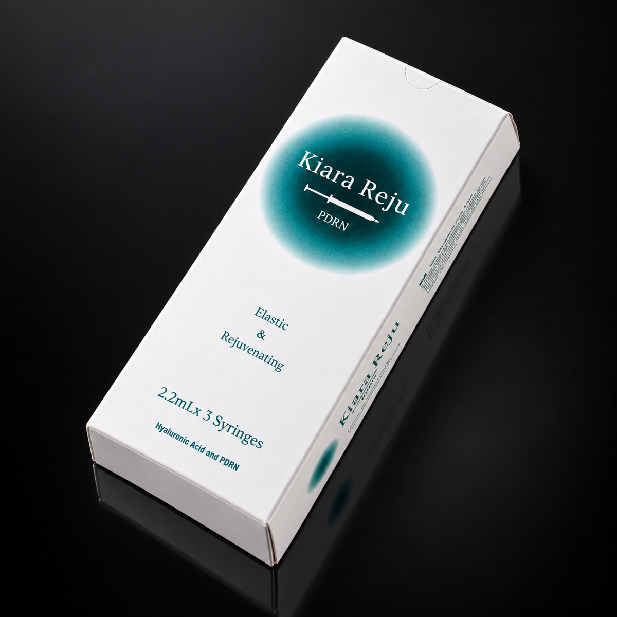 DIY Skincare Lab™ Kiara Reju PDRN and Hyaluronic Acid revitalizing skin booster box with three 2.2ml syringes.