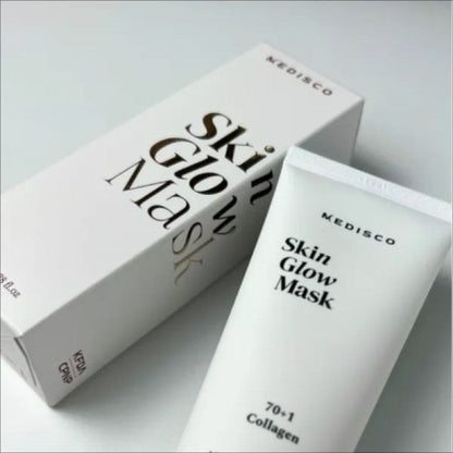 DIY Skincare Lab™ Medisco Skin Glow Mask tube and white packaging box for a radiant glass-skin complexion.