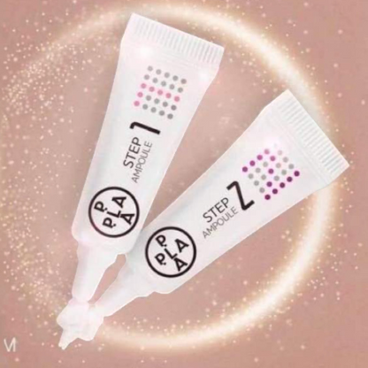 DIY Skincare Lab™ Platinum PLA Peel two-step ampoule treatment set for professional-grade facial exfoliation.