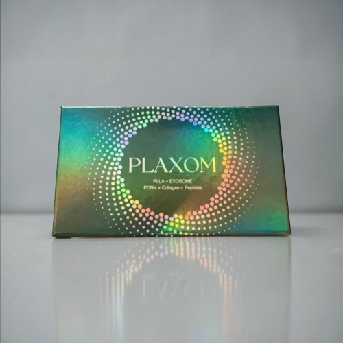 DIY Skincare Lab™ Selastin Plaxom dermal rejuvenation complex in a holographic green box with exosome and PDRN formula