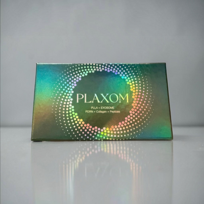 DIY Skincare Lab™ Selastin Plaxom dermal rejuvenation complex in a holographic green box with exosome and PDRN formula