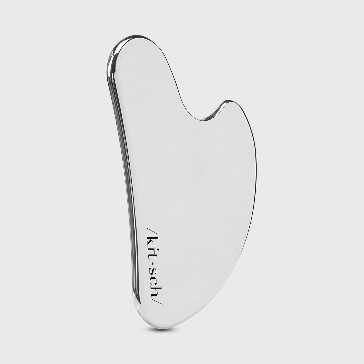 DIY Skincare Lab™ stainless steel gua sha tool for facial massage and lymphatic drainage with a smooth, hygienic finish
