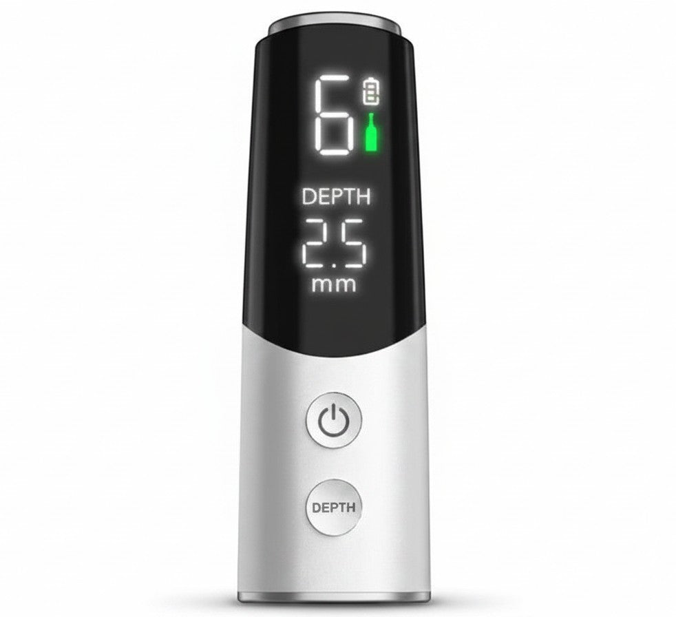DIY Skincare Lab Dr. Pen M9 Pro digital skincare device with adjustable depth settings and speed control.