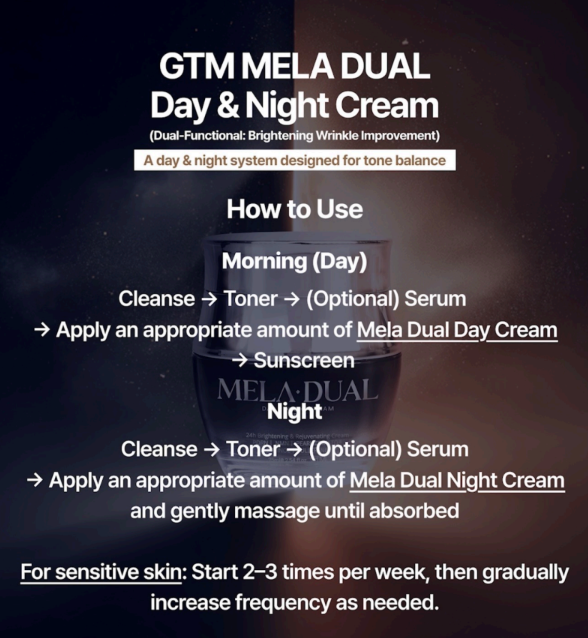 GTM MelaDual Day & Night Cream - 75ml