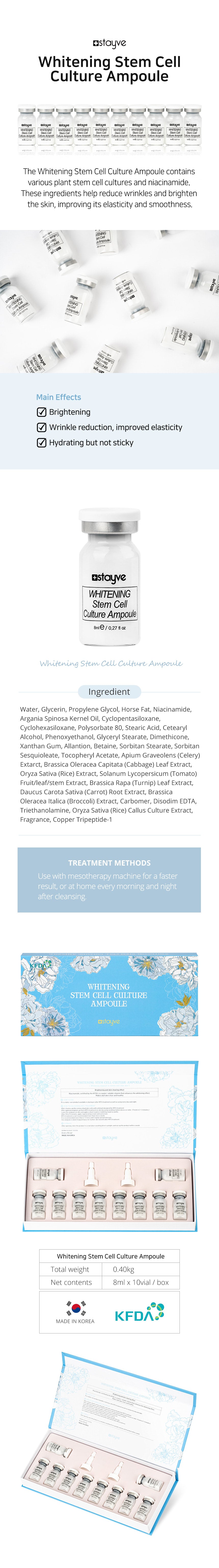 Stayve Whitening Stem Cell Culture Ampoule