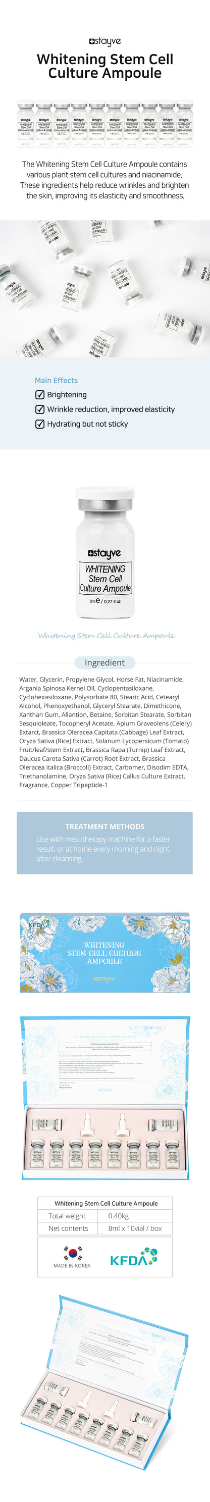 Stayve Whitening Stem Cell Culture Ampoule
